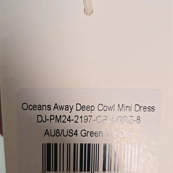 Peppermayo Ocean Away Deep Cowl Mini Halter Neck Dress Size 4  NwT. - Picture 10 of 10